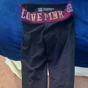 Pink Victoria Secret leggings. Worn One time.
